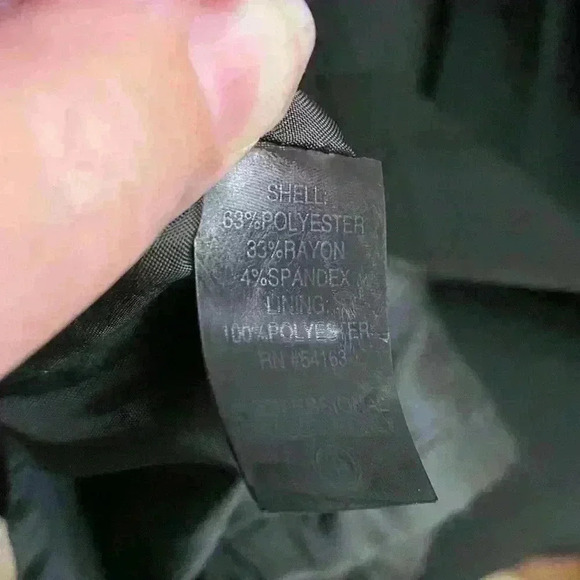 Calvin Klein Button Down Cap Sleeves stand collar  Belted Black Career Dress - Picture 12 of 12